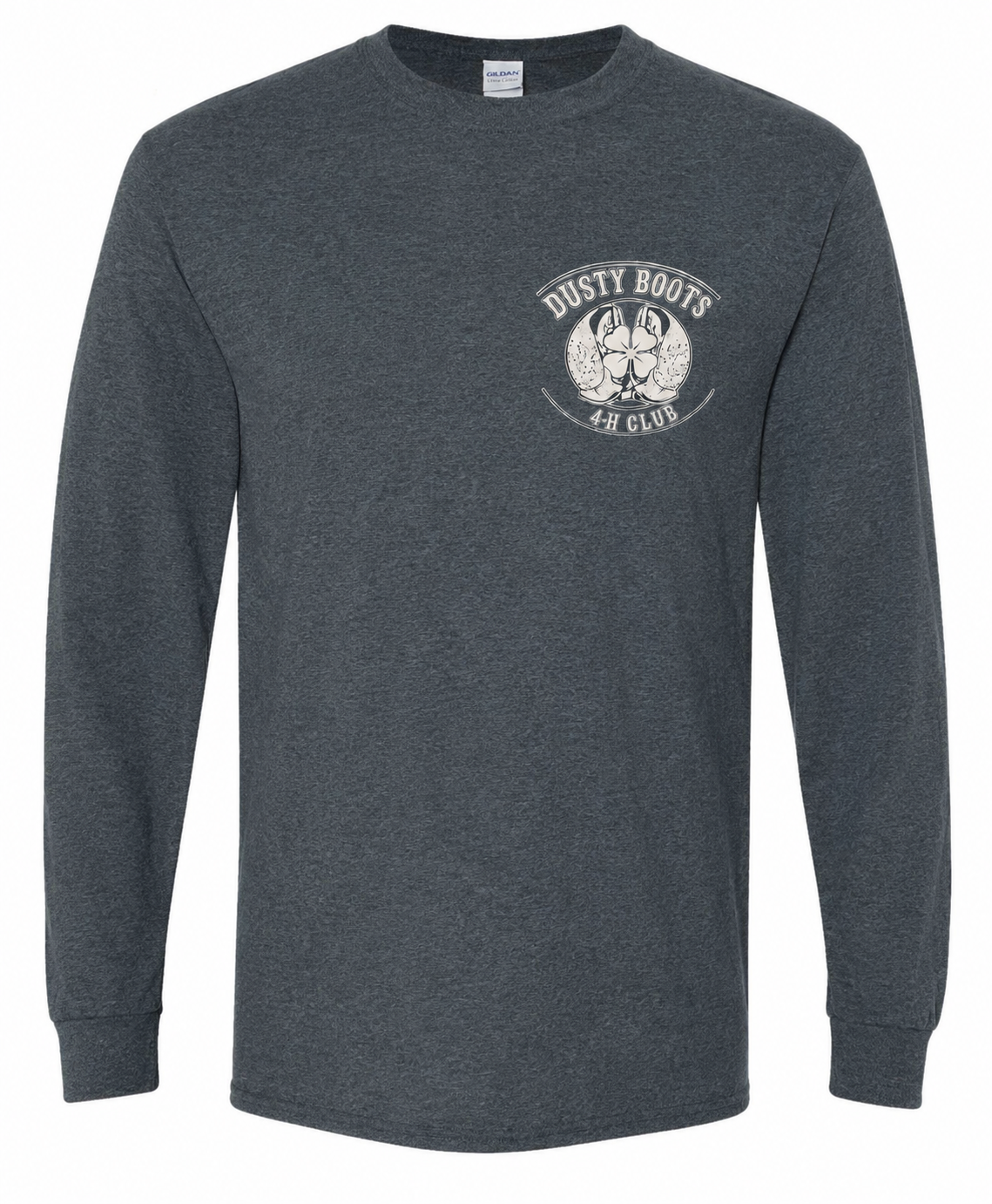 Dusty Boots 4H Long Sleeve T-Shirt Pocket Logo and Back Logo 2026