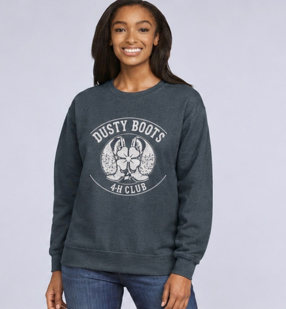 Dusty Boots 4H crewneck Full Front and Back Logo 2026