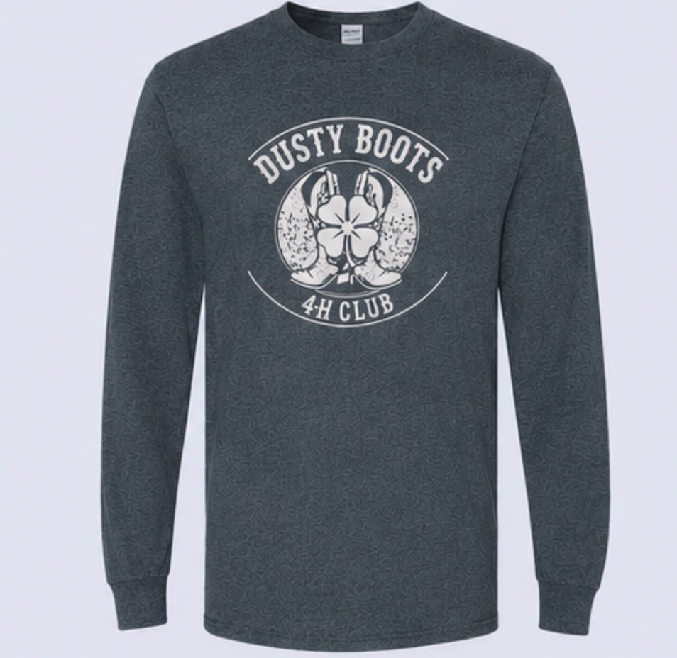 Dusty Boots 4H Long Sleeve T-Shirt Full Front and Back Logo 2026