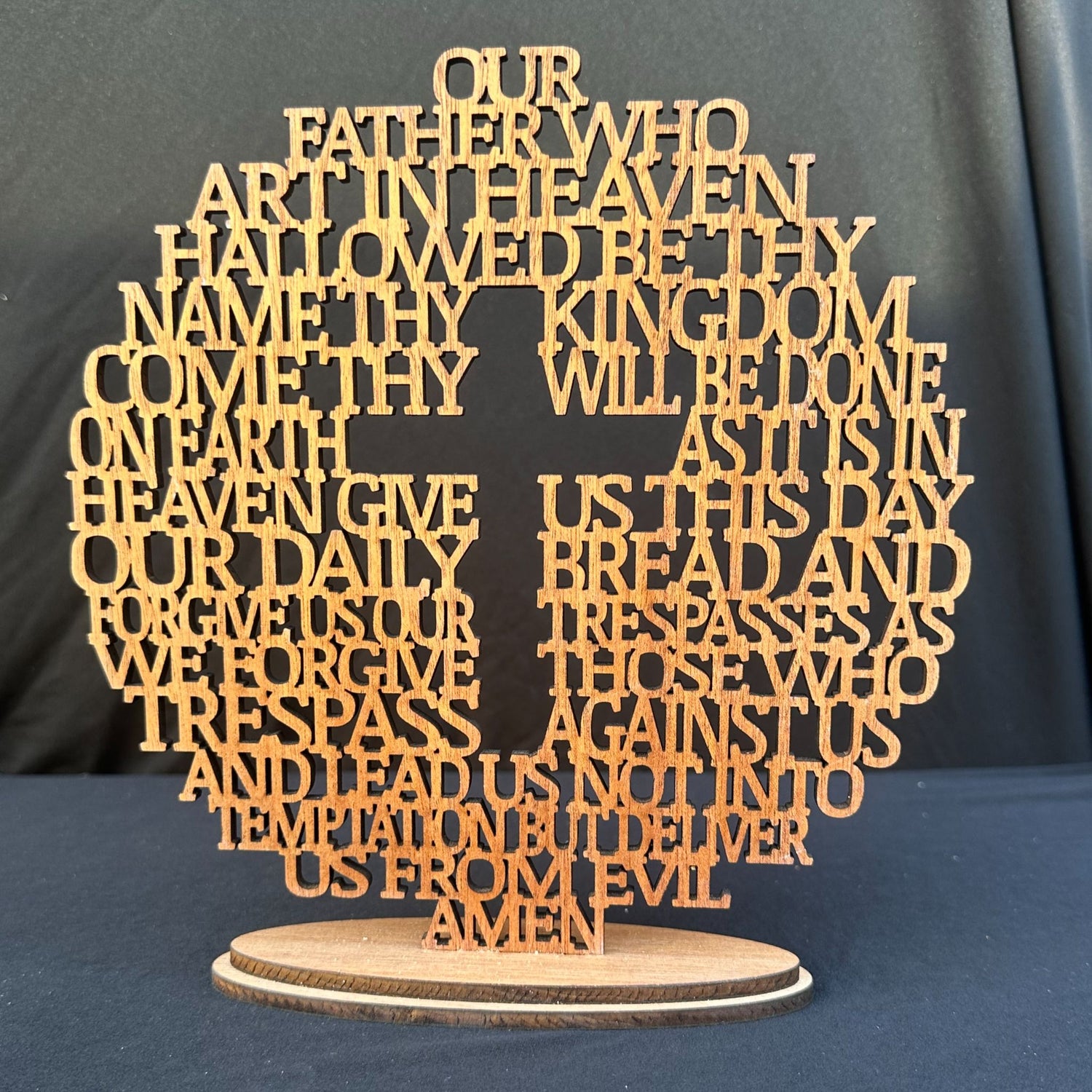Laser-Cut Lord’s Prayer Sign